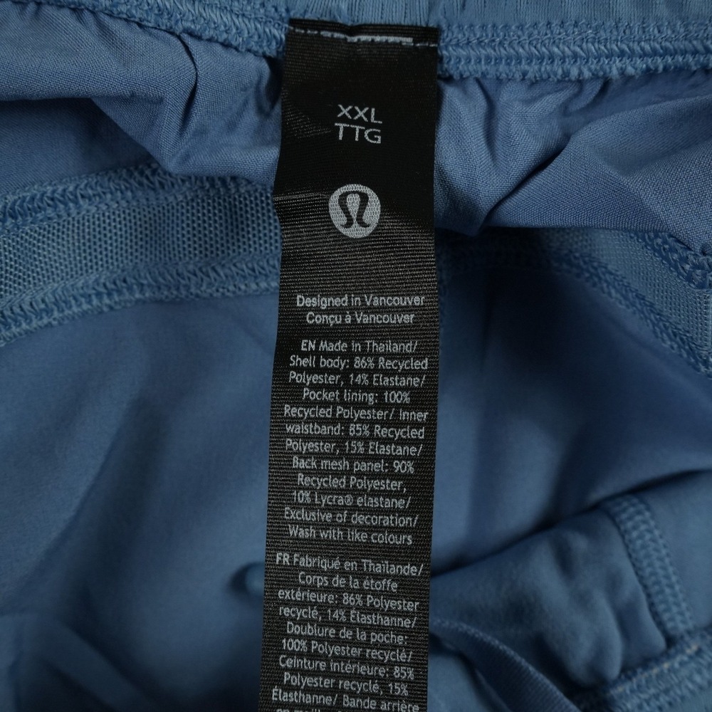 Lululemon Pace Breaker Short Mens XXL Blue 5" Linerless Swift Fabric‎ LM7B86S - Picture 6 of 9